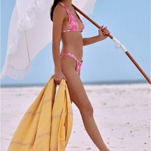 Acacia Swimwear Darling (Pink) Bikini Set Xl Top + Lg Bottom